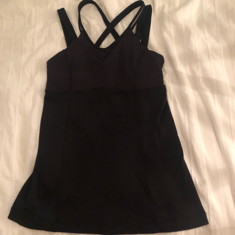 Black lululemon top size 4 strappy